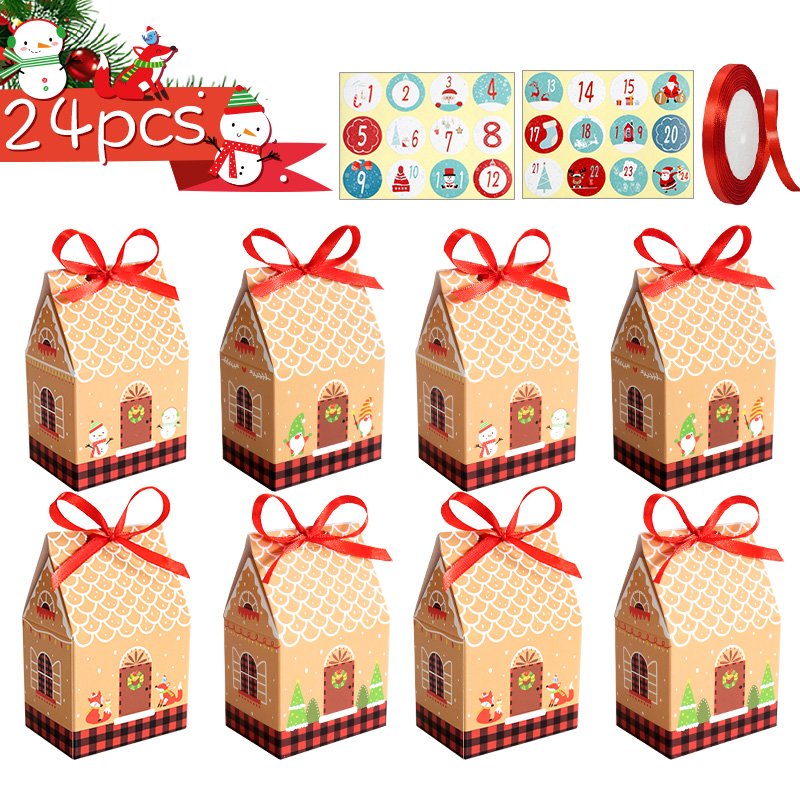 Advent Calendar Gift - 24 sets kerst-adventskalender doosjes in de