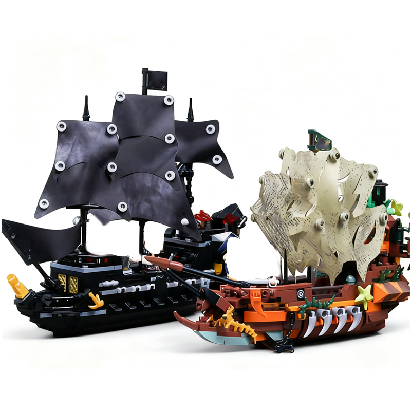 Lego Set Creator - Creatieve MOC Piratenboot Schip Bouwstenen Stad