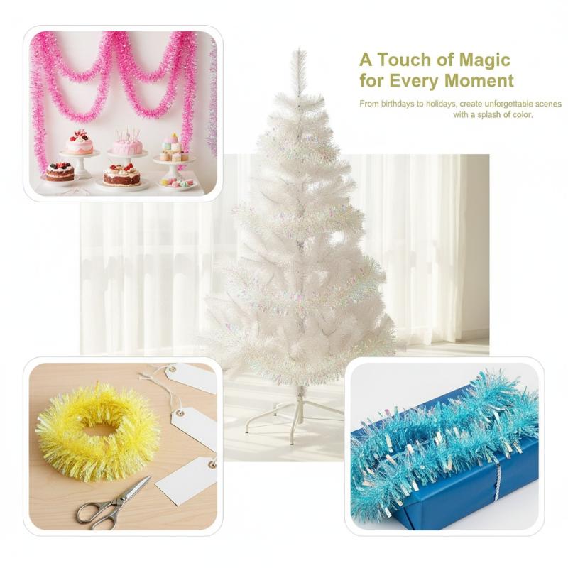 Lichtgroene iriserende hologra - Tinsel Garland Decoration recensie en prijs