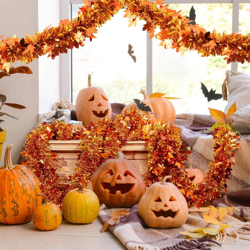 2 stuks Thanksgiving Herfst Es - Tinsel Garland Decoration recensie en prijs