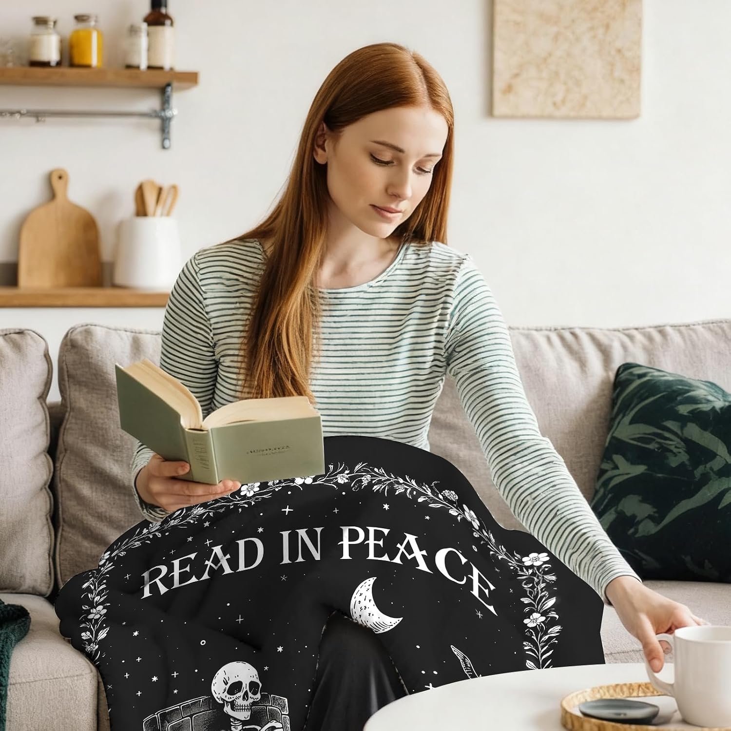 Gotische Spookleesdeken, Skele - Christmas Throw Blanket recensie en prijs